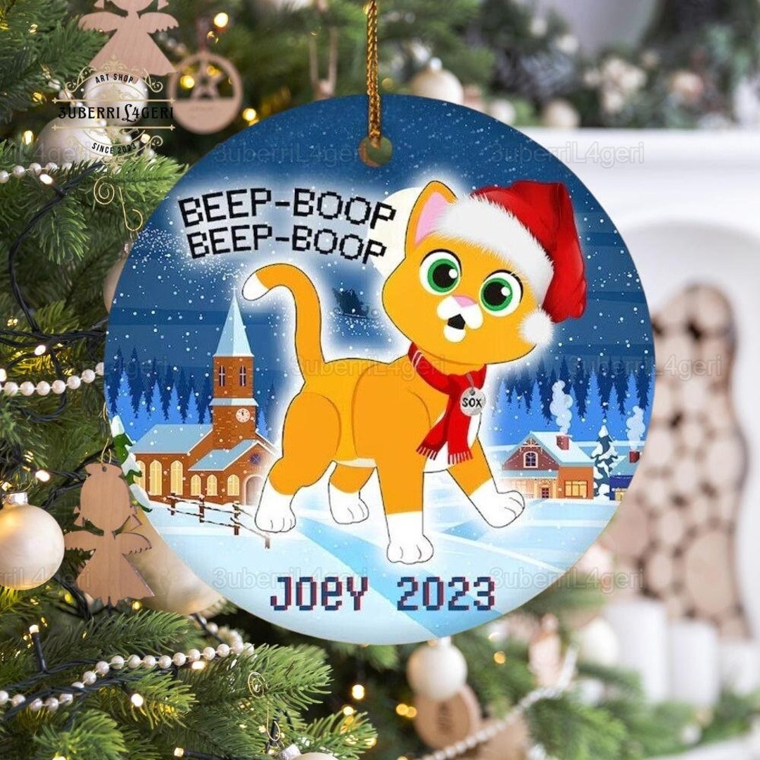 Personalized Disney Sox Christmas Ornament Sox Robot Cat Etsy