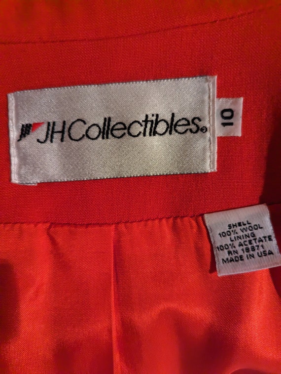 Red JH Collectibles wool jacket blazer size 10. T… - image 4