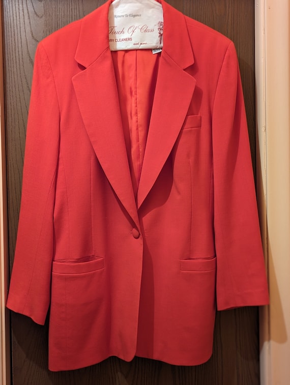 Red JH Collectibles wool jacket blazer size 10. T… - image 1