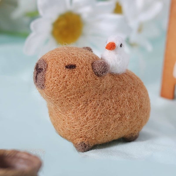 capybara felting kit ideal and unique gift.