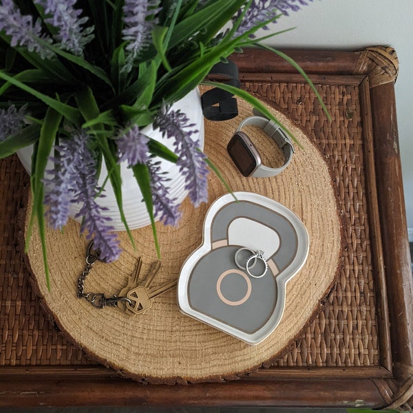 Barbella - Kettlebell Trinket/ Keys/ Ring Tray Dish