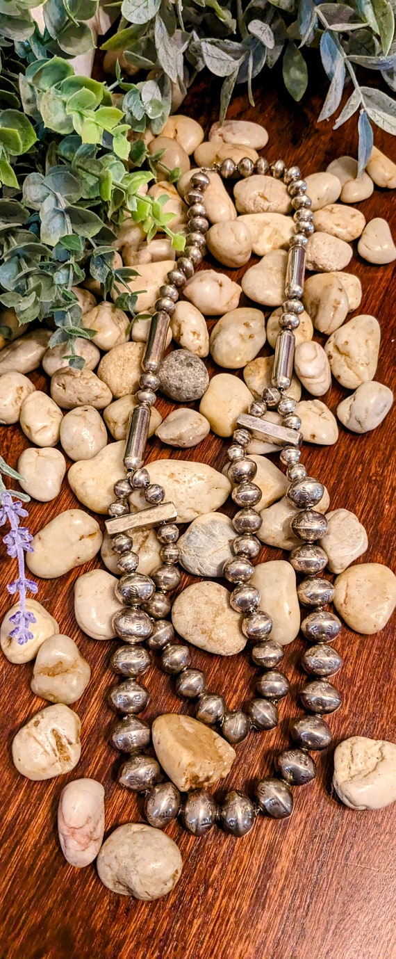 Vintage Silver Bead Necklace