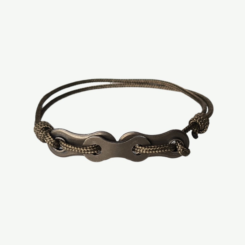 Gerecyclede Fietsketting Armband 'Olivine' Unisex accessoire image 1