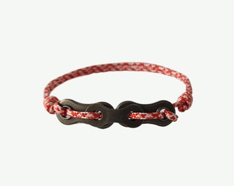 Chainium 'Bastao' Pulsera Cadena Bicicleta Rood Wit