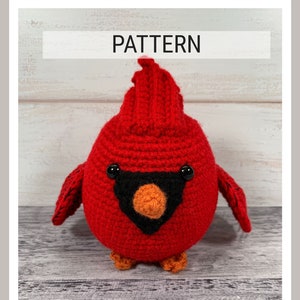 CROCHET PATTERN Cardinal Amigurumi Stuffed Toy
