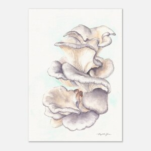 Hand-Painted Mushroom Print on Museum-Quality Matte Paper
