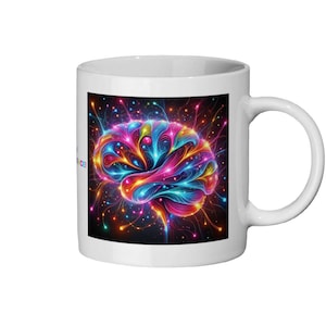 Cool Brain Mug, Unique Gift For Neuroscience Lovers, Mug with Illuminating Colours, Great Gift For Neuroscientists, Brain Lovers&#39; Gift