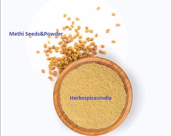 HerbsspicesIndia - Bockshornkleepulver-Methi Dana- Bockshornkleesamen - Methi Samen, Methipulver für Gesundheit Indien