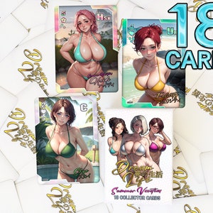 Vacanze estive 18 Foil Waifu Cards Anime Doujin Idol Booster Pack / Premium Collector's Edition Cards / Dream Life CCG