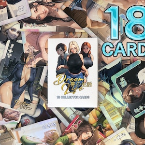 18 Foil Waifu Cards Anime Doujin Idol Booster Pack | Karty Premium Collector's Edition | Dream Life CCG