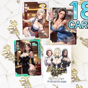 NUEVO Pack de 18 tarjetas Waifu con láminas de Maid Cafe, tarjetas de edición premium para coleccionistas, Dream Life CCG