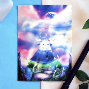 Postal "Reverencia" / Tamaño A6 / Tarjeta de felicitación / Carta / Mini impresión / Papel de acuarela / Estilo acuarela