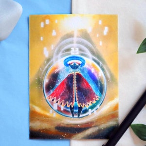 Postal "Journey Beyond" / Tamaño A6 / Tarjeta de felicitación / Carta / Mini impresión / Ilustración del juego Journey