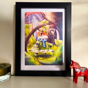 Cute Art Print | &quot;Forest Fox&quot; | Wall Decor | Decoration | Forest Animals | Illustration