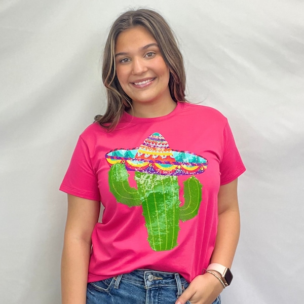 Taco Tuesday | Women's Sequin Design Tee (Pink)