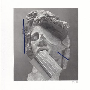 Inside - A4 paper collage & embroidery