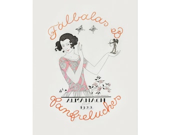 Vintage Flapper Girl Rolled Poster | Art Print, 1920s Illustration