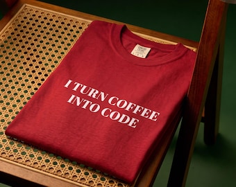 Ik verander koffie in code T-shirt | Programmeur Coder T-shirt