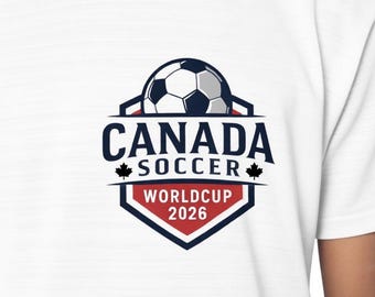 T-shirt Coupe du monde 2026 de Canada Soccer | Option d'impression de pochette personnalisée