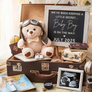 Baby boy Pregnancy Announcement Digital Baby Announcement  adventure pregnancy announcement Editable Template Social Media Reveal Facebook