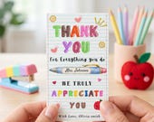 Teacher Appreciation Gift Tags, Printable Thank you teacher,  End of Year Teacher Gift tags for teacher, Summer teacher gift tags, Gift tag