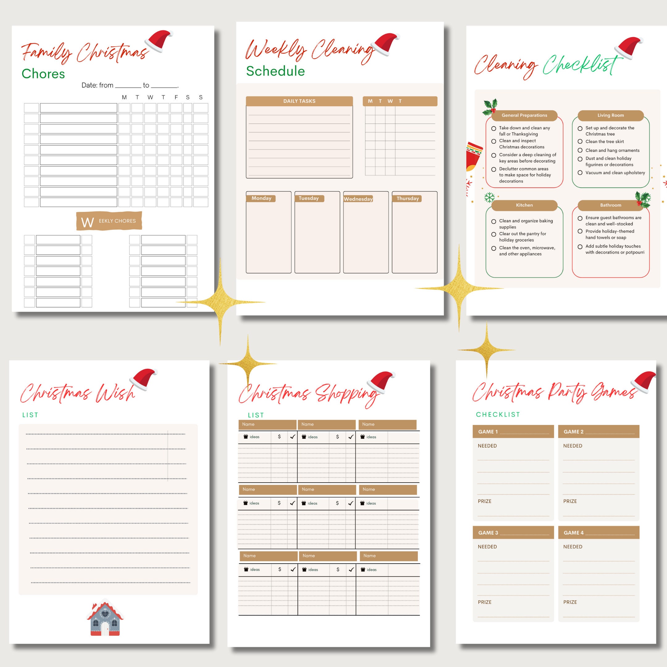 Printable Christmas Checklist Planner Christmas Party to Do List