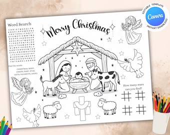 Krippen Malvorlagen Weihnachten Malvorlagen für Kinder Urlaub Malseite Kinder Krippe Tischset Weihnachten Schule Krippe