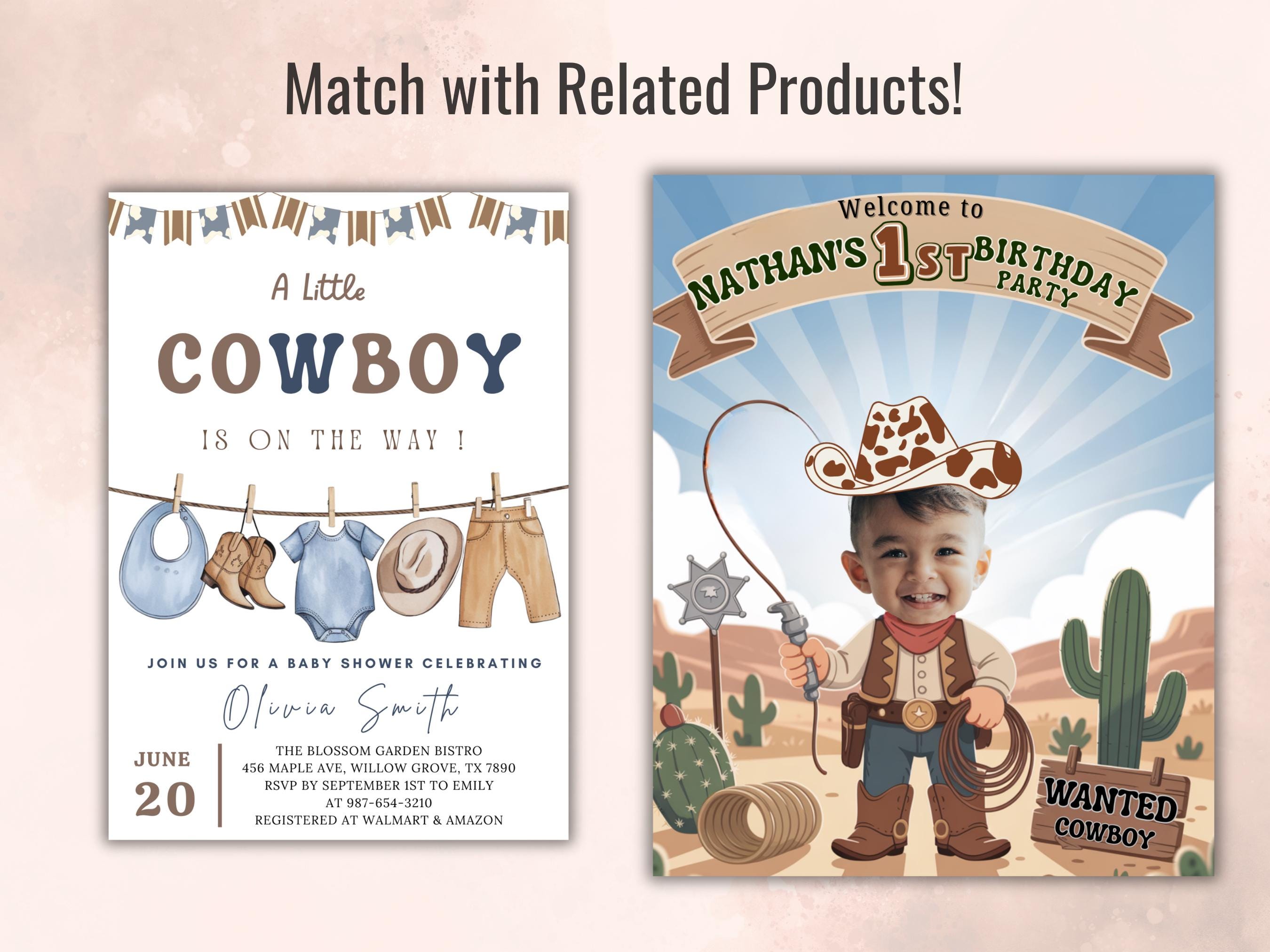 Cowboy Birthday Coloring Placemat: Editable Rodeo Party Activity (PDF ...