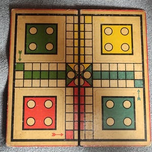 Vintage Ludo Board – Circa 1920 (Board Only)