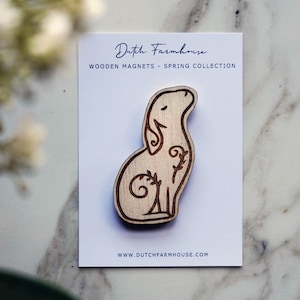 Spring Animal Wooden Sheep Magnet - Handmade gifts