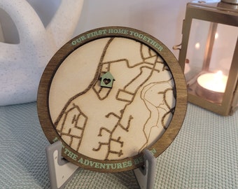 Personalised Home Map Location Magnet