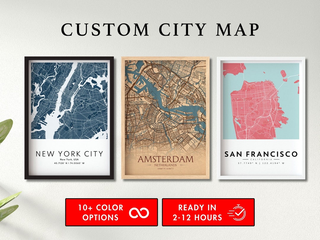 Custom City Map Printable Personalized - Il 1080xN.5533852004 7y65