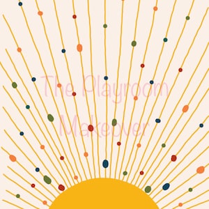 Colorful Rays of Sunshine Wall Art
