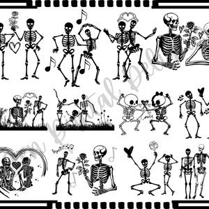 Skeleton lovers svg bundle, funy Skeleton Love SVG, Dance Skeletons SVG, Cutting File Printable Clipart Vector Digital