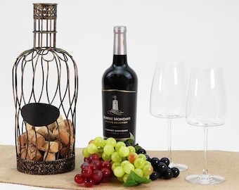 Wine Bottle Wine Cork Holder Wine Decor Holds Tons of Wine Corks. Our Wine Cork Holder Decor or Wine Holder Looks Great!