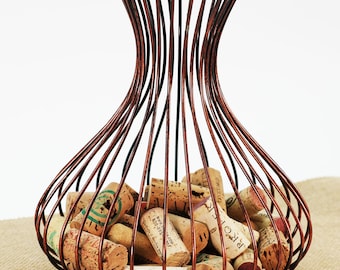 Decanter Wine Cork Holder Wine Decor Holds Tons of Wine Corks. Our Wine Cork Holder Decor or Wine Holder Looks Great!