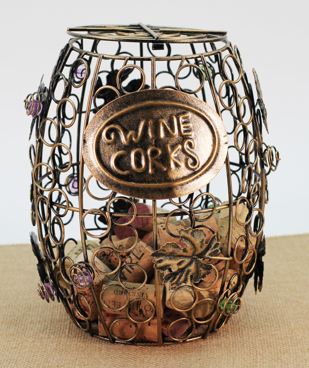 Wine Barrel Wine Cork Holder Wine Decor Holds Tons of Wine Corks. Our