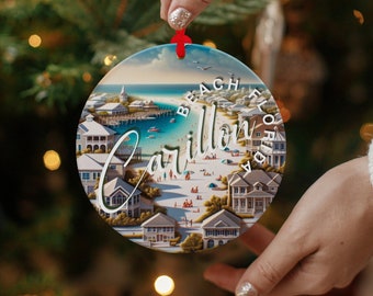 Carillon Beach Florida Aluminum Ornament Beach Christmas Tree Ornament 30A Beach Christmas Gift, Vacation Gift, Florida Ornaments