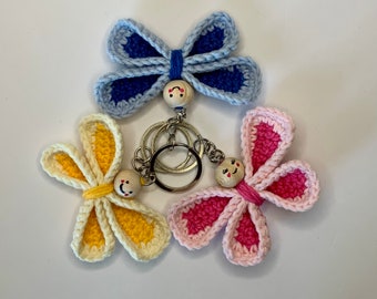 Crochet Butterfly Pattern, Butterfly Keychain, Gift for Her, Gift for Friends, Mini Gift,