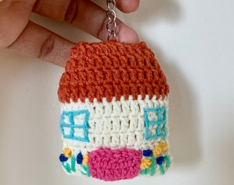 Crochet House Keychain Pattern, Amigurumi House Pattern, Easy Amigurumi, Easy Pattern, Mini Gift Pattern, Pattern for Beginner