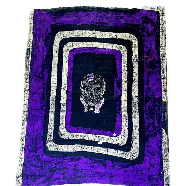 Authentic Kenyan Batik Art - Handcrafted East African Wax Prints - Traditional Fabric - Unique Textile Art - Nairobi, Kenya [50" H x 43" W]