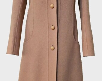 Valentino Boutique 1970s Vintage Rare Wool Coat Camel