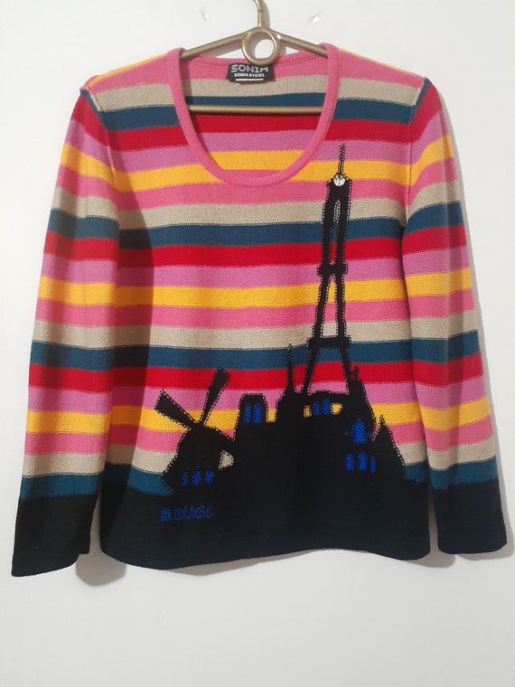 Pull Femme Crème Sonia Rykiel Taille 40-42 - Col Rond - Occasion Très Bon état