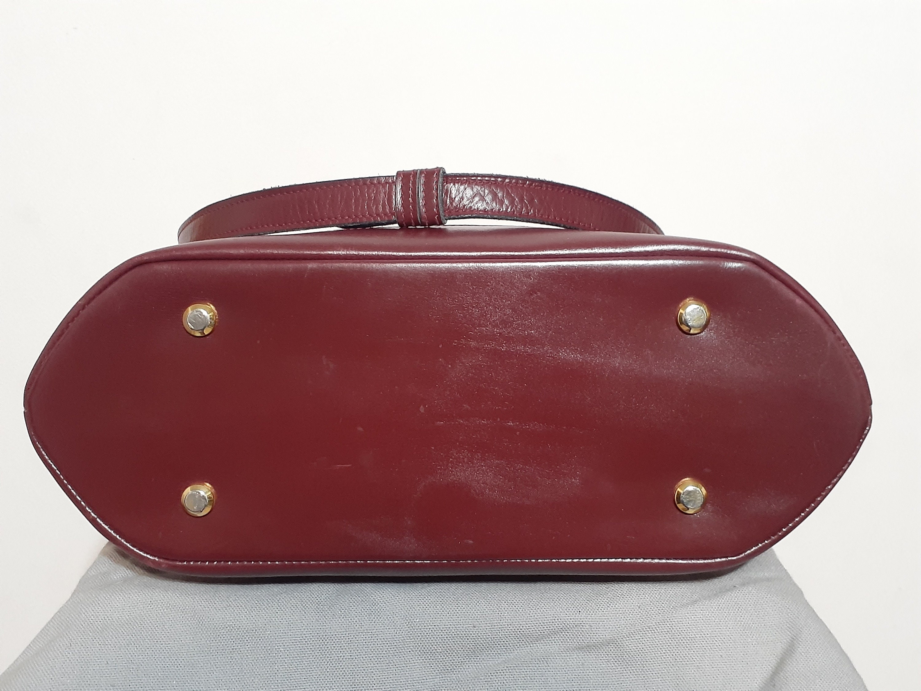 2000s Vintage Cellerini Firenze Shoulder Bag Burgundy Suede Leather ...