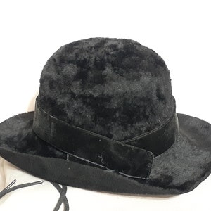 Chapéu Chapeaux Vintage Christian Dior License, anos 70, preto, fabricado na França