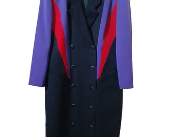 Louis Feraud Vintage Women Wool Trench Coat