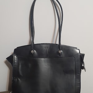 Vintage 1980s Celine Patent Leather Tote Bag Ladies