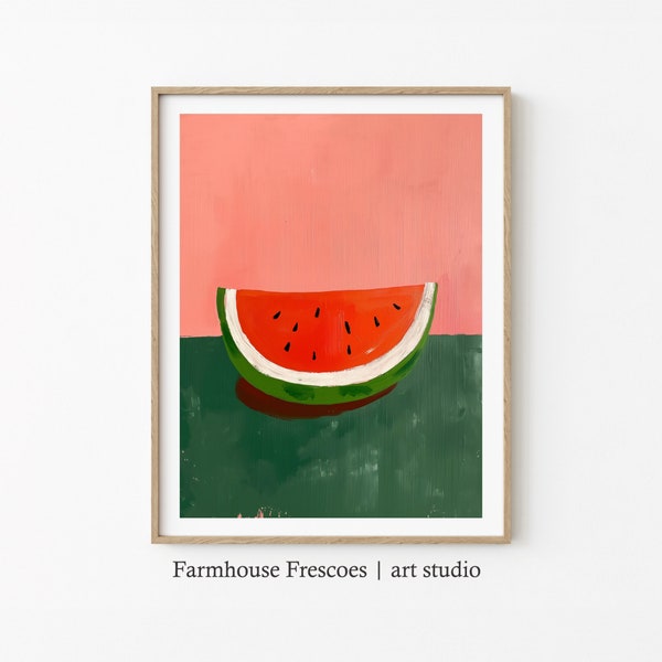 DIGITAL Watermelon Painting | Watermelon Art Print | Printable Watermelon Art | Watermelon Art | This Is Not A Watermelon | Free Palestine