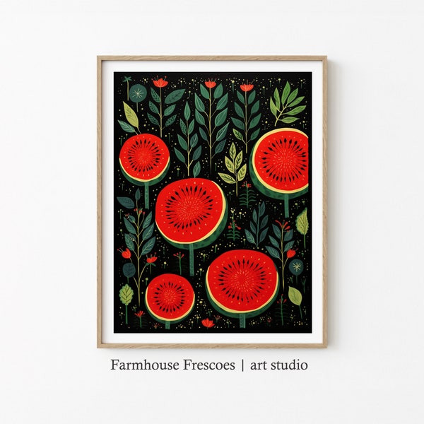 Watermelon Painting | Watermelon Art Print | Printable Watermelon Art | Palestine Watermelon Art | This Is Not A Watermelon | Palestine Art