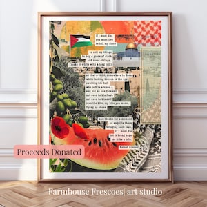 Stampa artistica sulla resistenza palestinese, poesia di Refaat Alareer, arte della resistenza della sinistra radicale della Palestina libera, poster della Palestina di Not A Watermelon